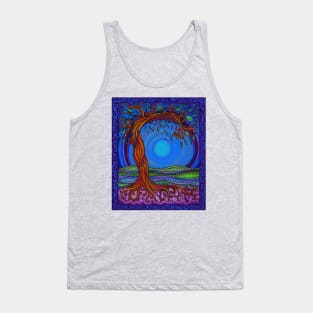 Blue Moon Swirly Tree Tank Top